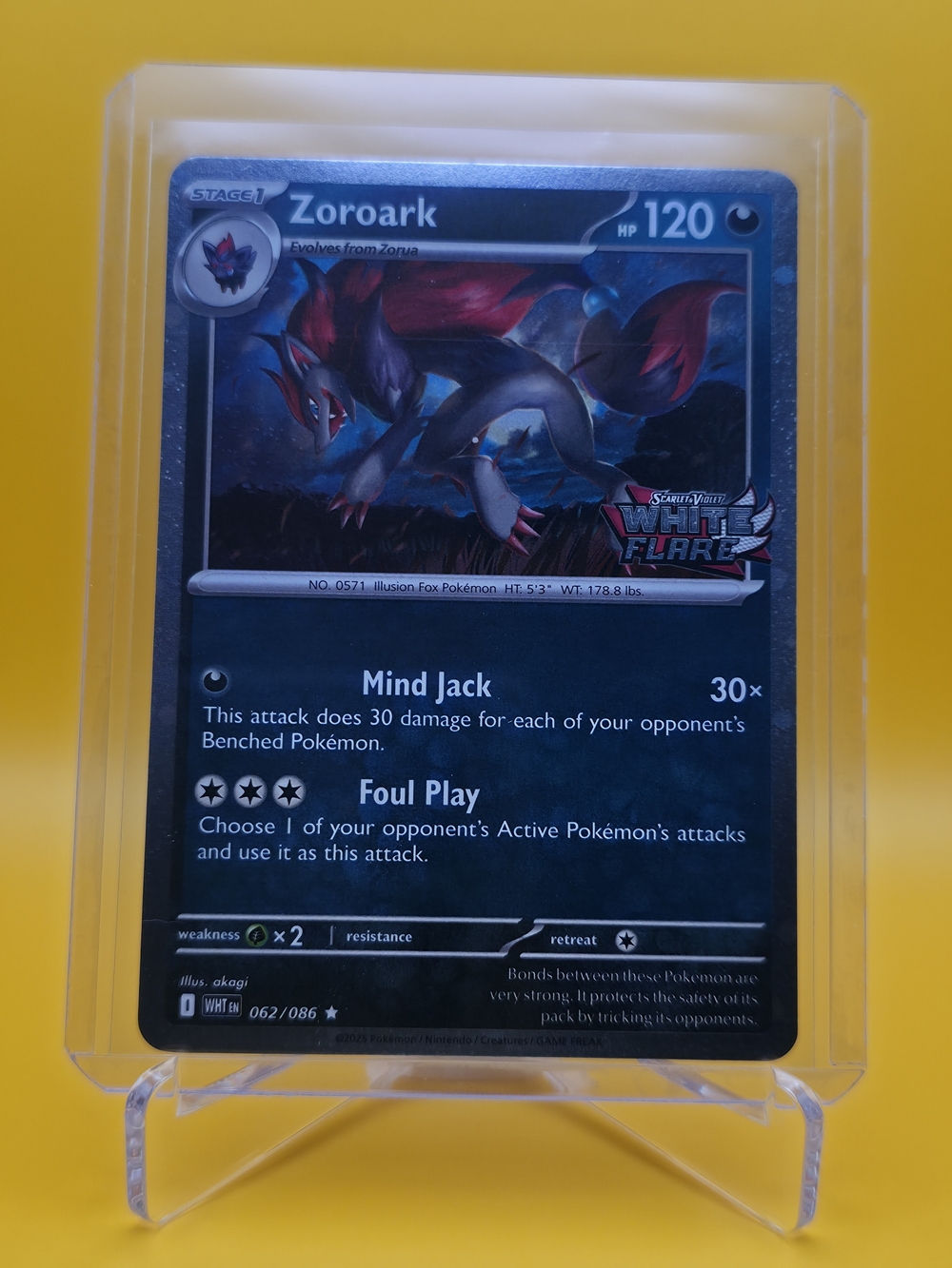 Pokémon TCG - Zoroark (White Flare Stamped) - White Flare - Rare - 062/086